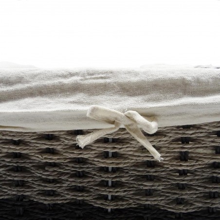 4er Set Aufbewahrungsbox Deko Bad Küche Lagerung Grau Schwarz