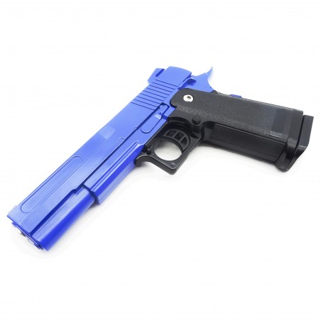 Rayline Softair Pistole RV19 blue Metall, 6mm Kaliber 0,5 Joule ab 14 Jahre