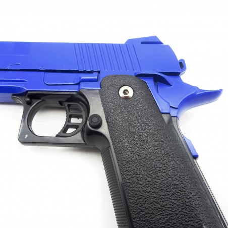 Rayline Softair Pistole RV19 blue Metall, 6mm Kaliber 0,5 Joule ab 14 Jahre